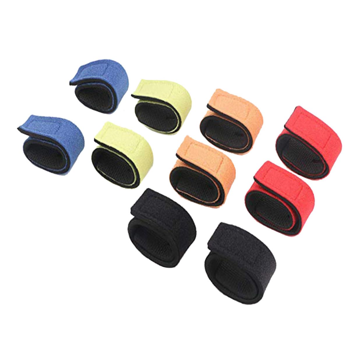 BESPORTBLE 3sets Fishing Rod Tie Straps Rod Covers Elastic Bandages Wrapping Bands Set Strong Hook and Loop 8pcs*3