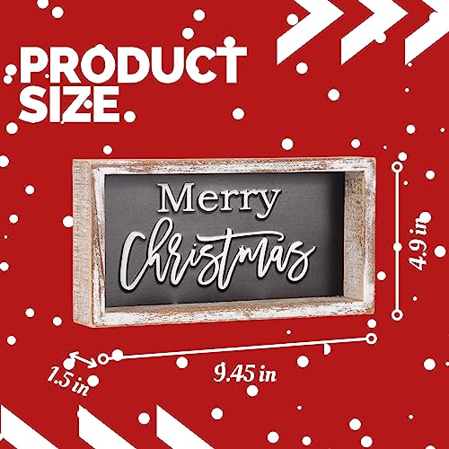 Christmas-Tiered-Tray-Decor-Merry-Christmas-Block-Sign-for-Shelf-Mantel-Farmhouse-Rustic-Christmas-Decoration-Embossed-Metal-With-Wood-Frame Christmas Tiered Tray Decor Merry Christmas Block Sign for Shelf Mantel Farmhouse Rustic Christmas Decoration Embossed Metal With Wood Frame