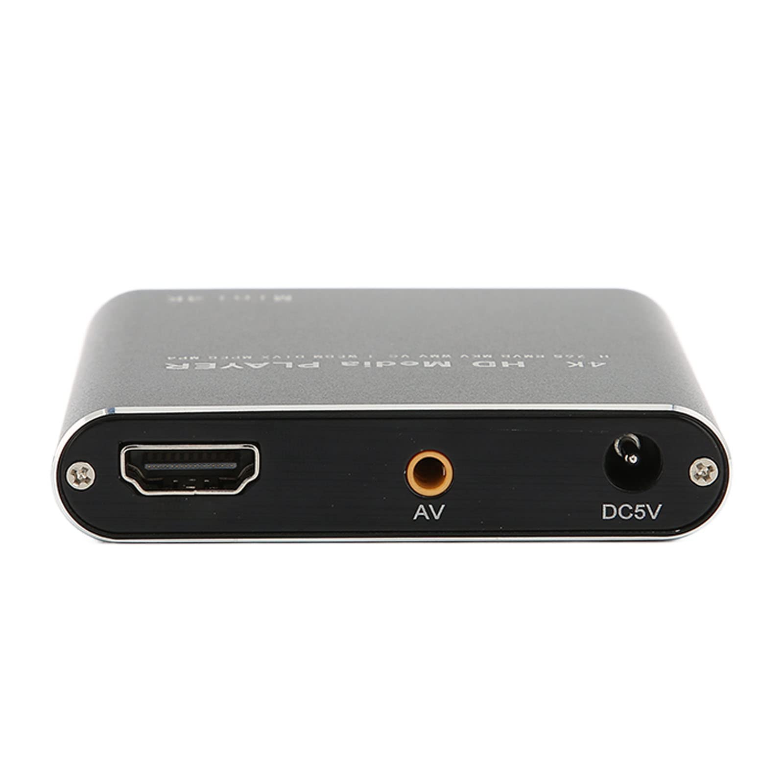 Reproductor de Video, Plug and Play Interfaz Múltiple Reproductor Multimedia de Transmisión HD de Alta Resolución Aleación de Aluminio para Interfaz Multimedia HD(Enchufe de la UE)