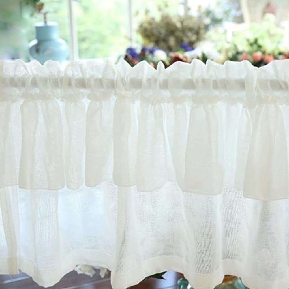Krótkie zasłony, Zasłona Sheer Valance(W x H 150 x 40 cm)