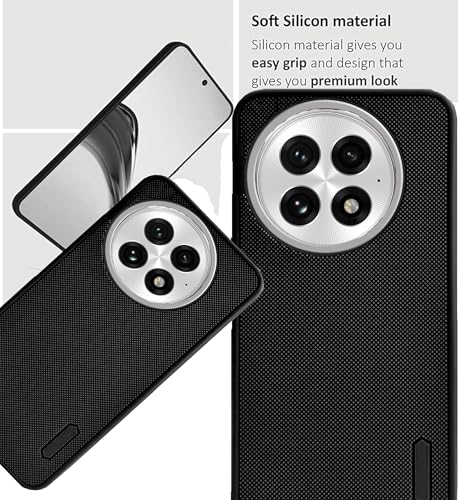 Image of Back Cover Case for OnePlus 13 5G | Slim & Lightweight | Ultra-Premium Design | Camera Protection Bump | Fabric Texture Case Cover for OnePlus 13 5G (PC & TPU, Black)