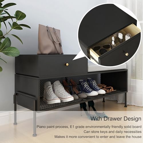Support à chaussures en bois et banc de couloir multifonction - 5