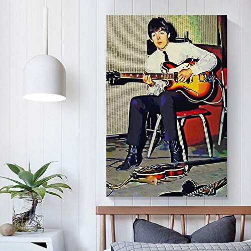 ASDYO Paul McCartney Poster sur toile du groupe de rock The Beatles 20 x 30 cm - Les Beatles, Paul McCartney, John Lennon, RIngo Starr, George Harrison ASDYO Paul McCartney Poster sur toile du groupe de rock The Beatles 20 x 30 cm – Image 6
