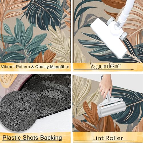 Alfombras cocina antideslizantes de diseño tropical para un suelo moderno en terracota 6