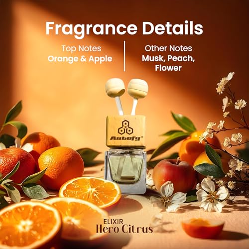 Image of Autofy ELIXIR Vent Perfume for Dashboard Perfume Diffuser Car Fragrance Car Air Freshener Car Accessories for Interior All Cars Long Lasting Car Perfume & Freshener [10ML] (Hero Citrus)