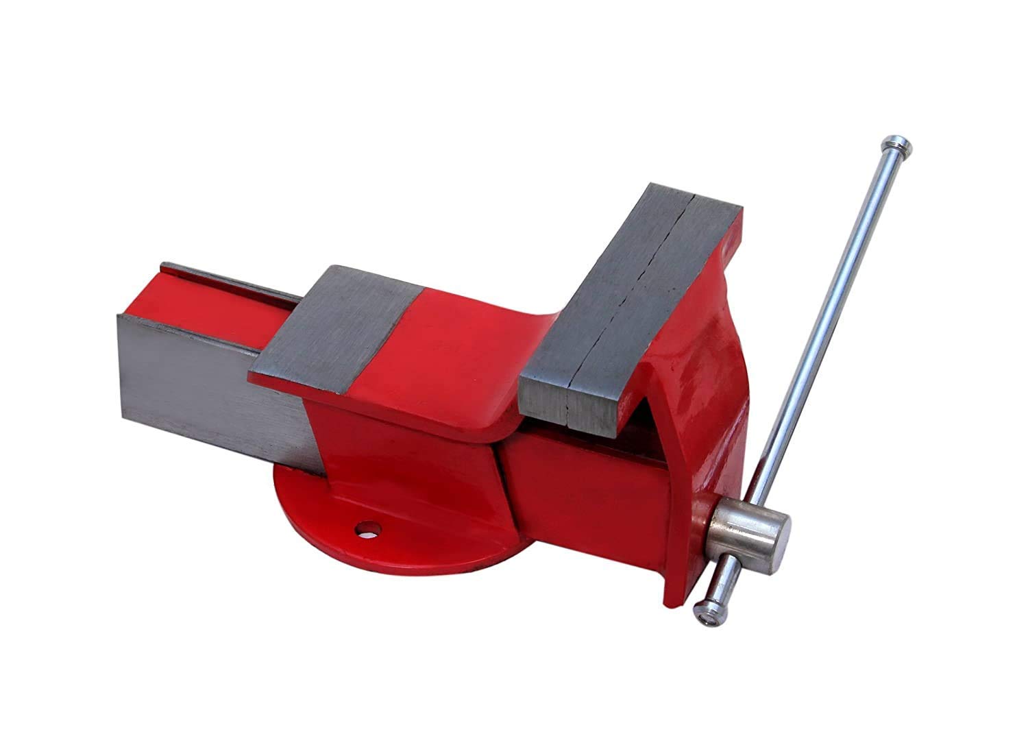 Bench Vice, Drill Vice, Germany Base (3 Inches) Professional Heavy Steel Iron Fixed Base, Red (Size 3 Inch 75MM)