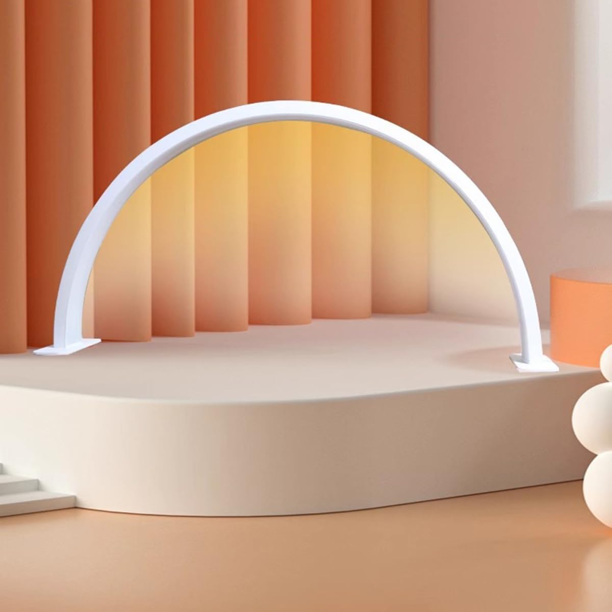 Lampe De Bureau USB Pour Ongles, Lampe En Forme De Demi-lune Pour Tatouage De Cils, De Bureau LED De Bureau Convient Aux Maquilleurs (Blanc)