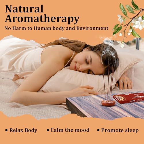 Image of Raajsee Cinnamon Incense Sticks 100gm, Charcoal Free - !00% Natural - Organic Non-Toxic Insence Sticks, Inscents Made with Upcycled Flowers, Meditation Gifts - Spiritual Cleansing