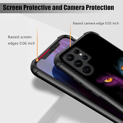 Miniatura 4 de Funda para Samsung Galaxy S22 Ultra, funda retro para Samsung S22 Ultra, plexiglás de cuatro esquinas a prueba de golpes para Samsung S22 Ultra de