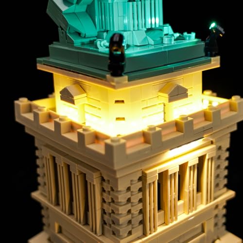 Image of LED Lighting Compatible with Lego Architecture Statue of Liberty 21042,Light Kit Compatible with Lego 21042, NOT Included The Model Set - JUST Lights