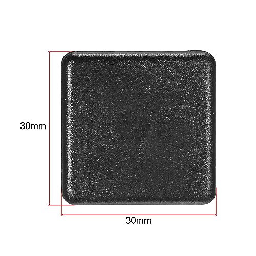 Image of uxcell 3030 EU Standard Profile End Cap, Plastic Square Aluminum Extrusion Plug for Trolley, Fish Tank Rack, Storage Rack, Black 30x30mm 40pcs