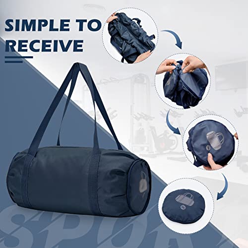 Foldable Sports Gym Bag with Wet Dry Pocket, Ultralight Travel Bag, Large Capacity Duffel Bag, Splash Proof Carry on Bag, Overnight Bag, Weekender Bag for Travel, Beach (blue)2