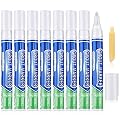 Grout Wall Pen Tile Paint Markers Grout Repair Pen Sealer Pen for Bathrooms Kitchen Porch Patio Repair Refresh (White,8 Pieces)