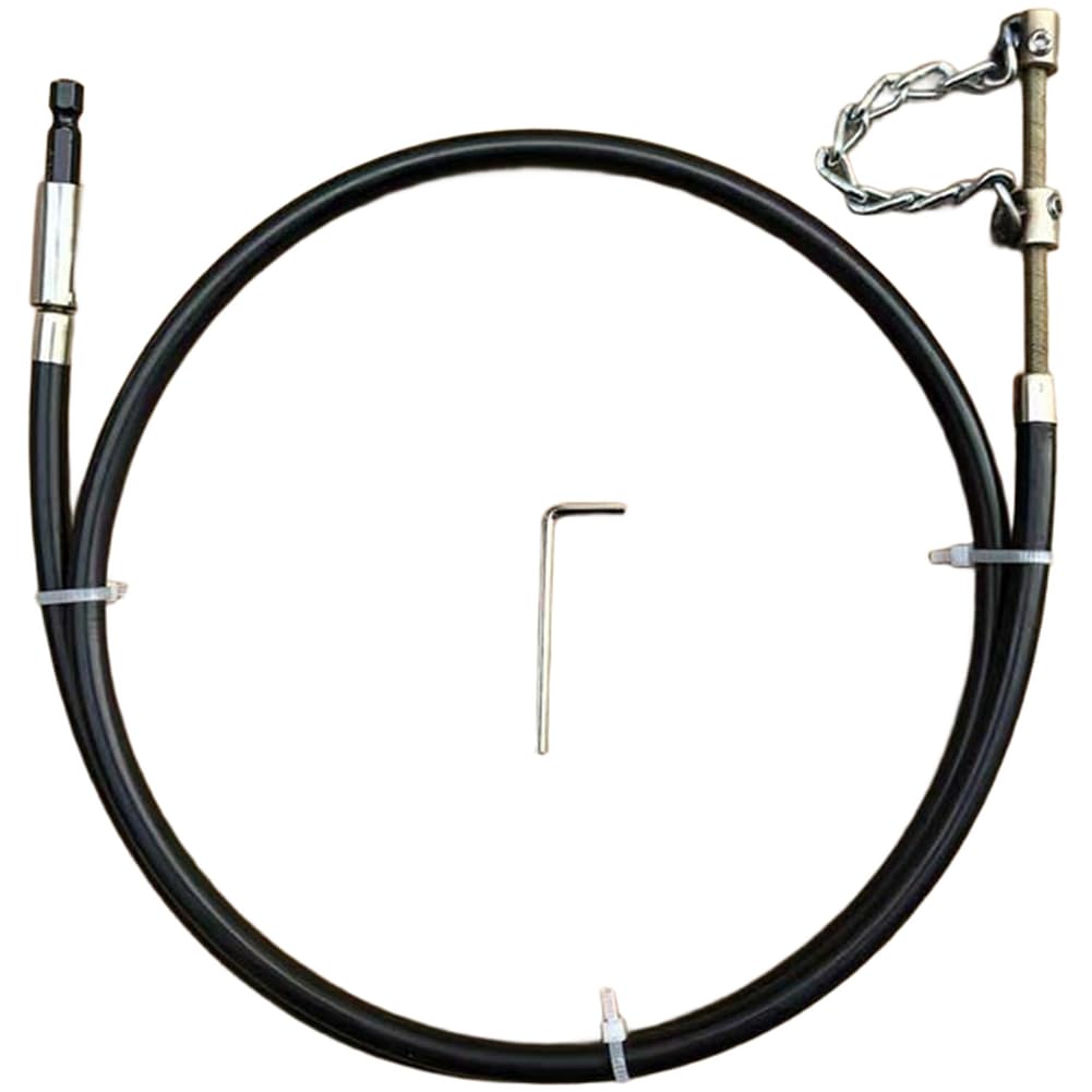 Abflussreiniger, Abflussschlange, Rohrverstopfungsentferner, 50 mm-75 mm, Kunststoff-Schnecke mit sechseckigem Bohrfutter für elektrische Bohrmaschine, Tiefenreinigungswerkzeug für Küche