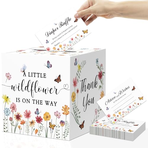 OWWOPATS 51 Pcs Wildflower Diaper Raffle Tickets with...