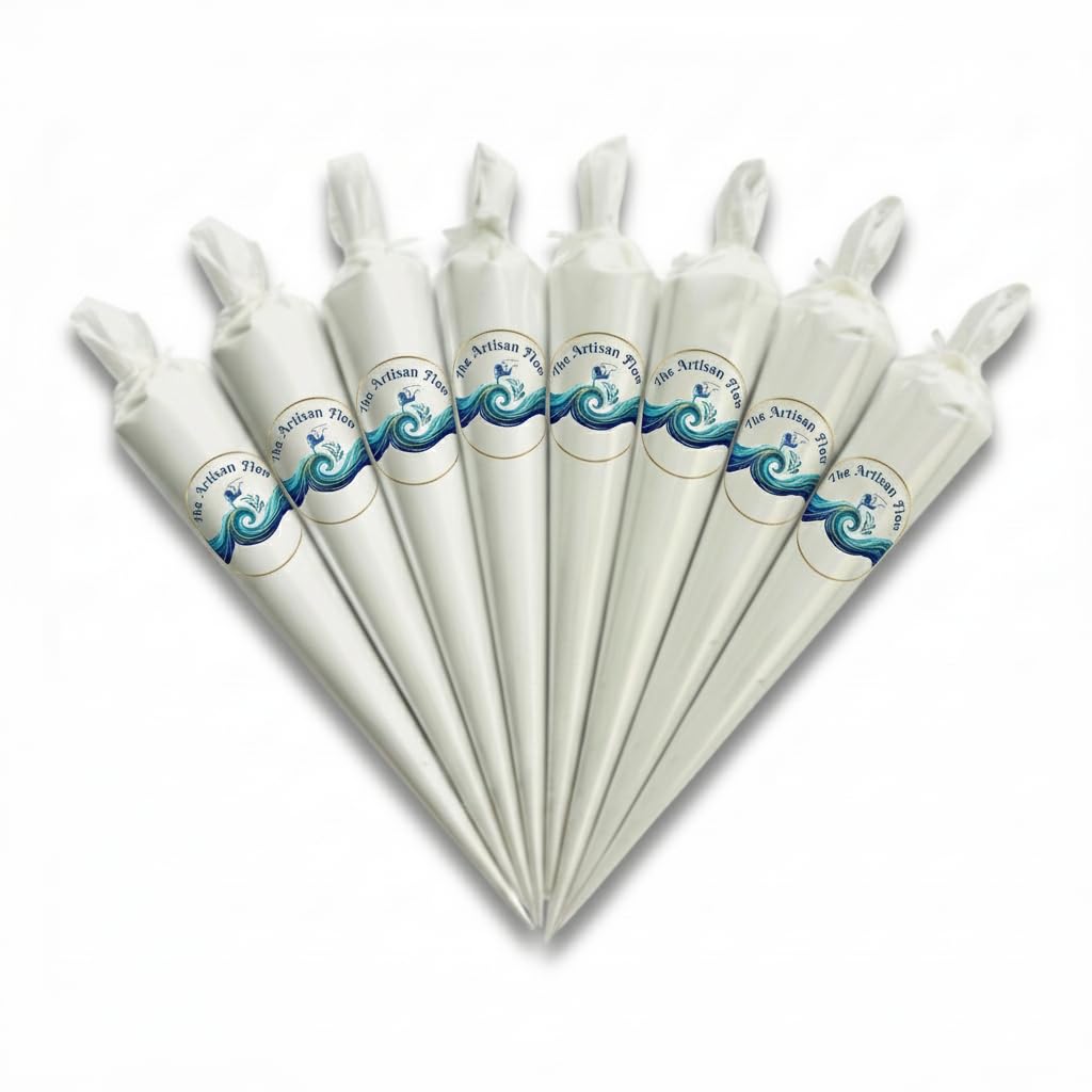 Premium White Ceramic Cones (Pack of 8, 160 g) | Ready-to-Use Wet Paste for Lippan Art, Rangoli, Mandana Art, Texture Art, Pottery, Liner, DIY Crafts & Festive Decoration-image-39