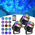 3 Pcs Water Light Projector Ocean Wave Projector Outdoor Water Effect Night Light Projector 15 Colors Led Waterproof with Remote for Halloween Wedding Party Garden Landscape Wall Tree Decoration