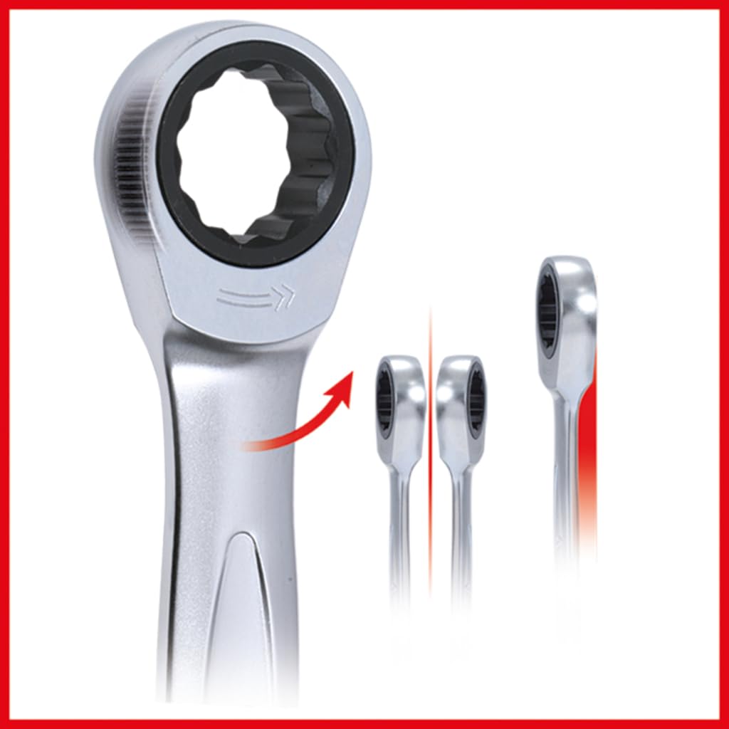 Chiave A Cricco Poligonale Corta P.inserti Reversibile GEAR,8x10mm - Foto 3