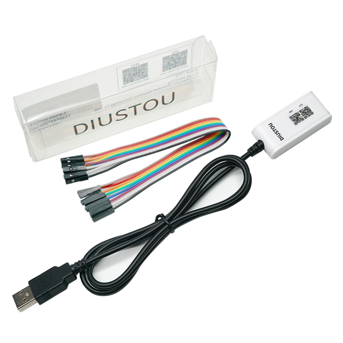 diustou CH340 USB A to TTL Serial Adapter Converter Module USB to uart Serial Swipe Board 3.3/5V Level Output Migration Template STC Download Cable Serial Port (Female with Shell,TA)