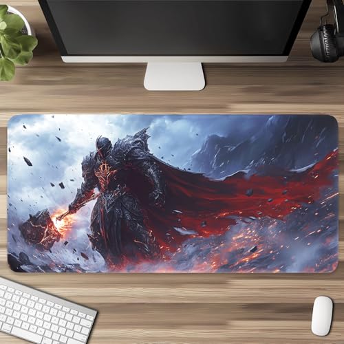 Black Apocalypse Knight Large Mouse Pad XXL 80x40cm miniatura 5