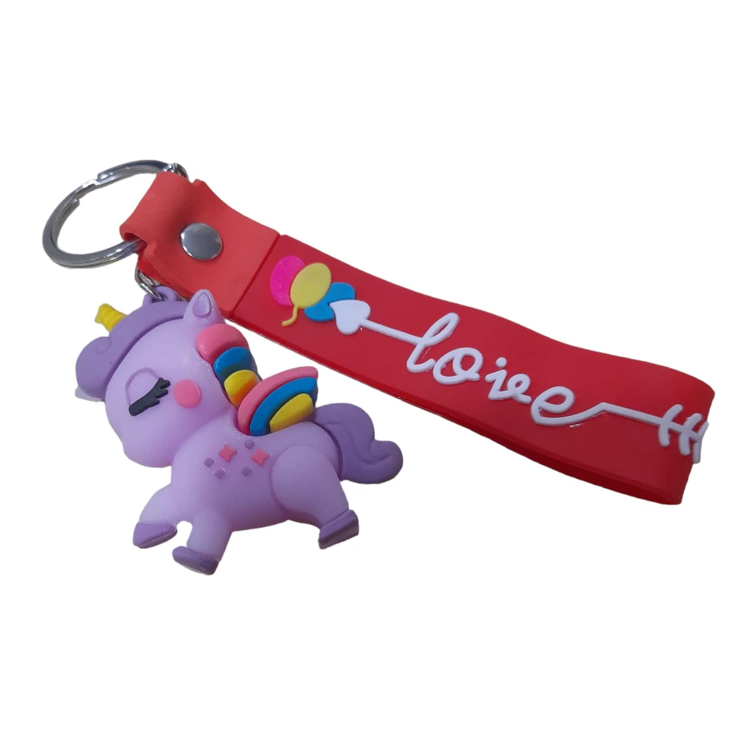 Unicorn Keychain Silicone, Attractive Unicorn Key-Ring Door Car Key Chains-image-2