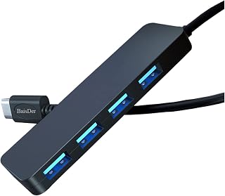 4 Port USB C Hub,USB C to USB Hub 3.0 Multiport Adapter,Type C USB Splitter with Extension Cable,USB C Mini Hub for Laptop MacBook pro Notebook PC,OTG for iPhone iPad pro Galaxy,Surface Pro