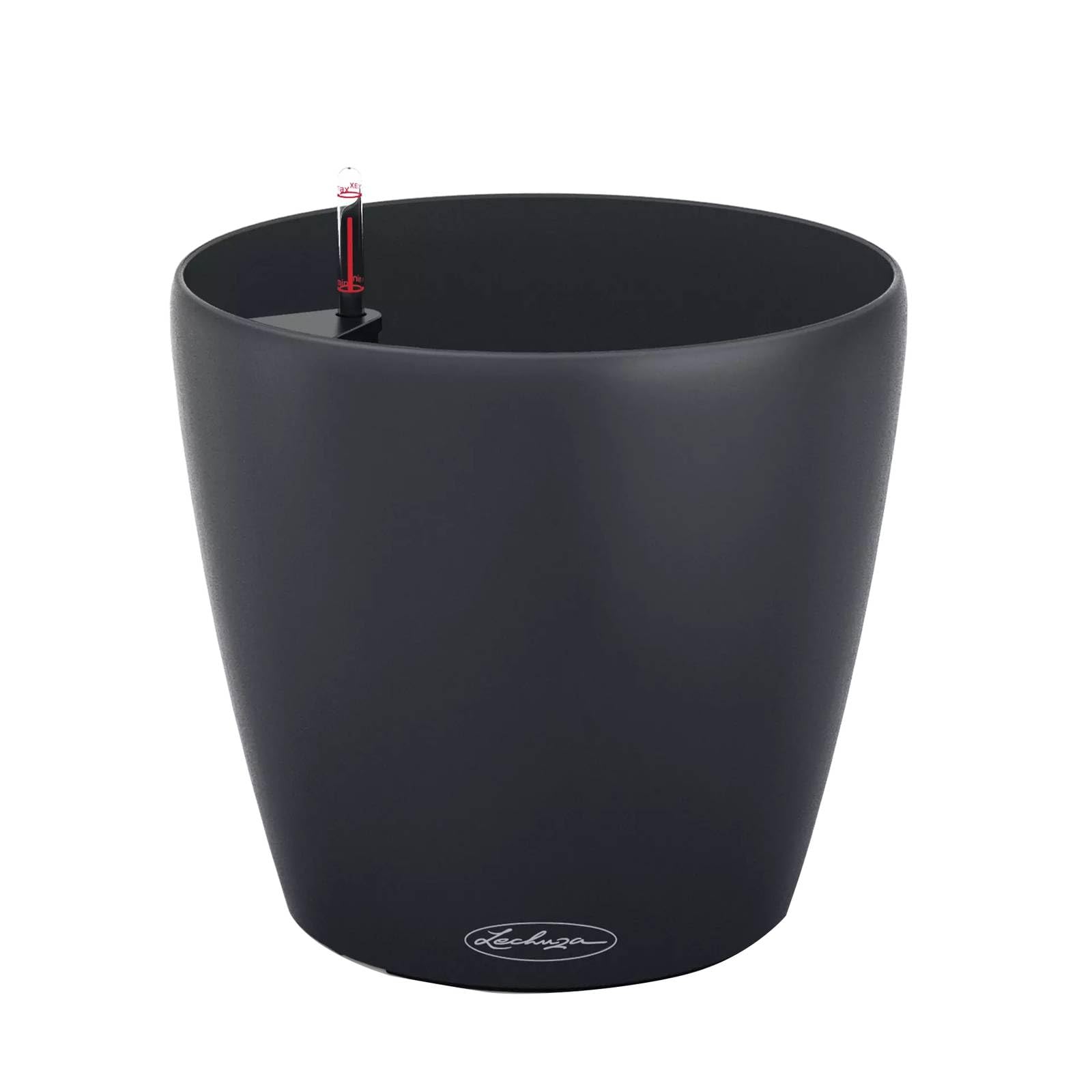 Lechuza - Vaso classico color eco 60 grigio scuro | vaso con sistema di irrigazione e indicatore del livello dell'acqua|in plastica 100% riciclata | superficie opaca | Ø 60 x 55,5 cm | 18955