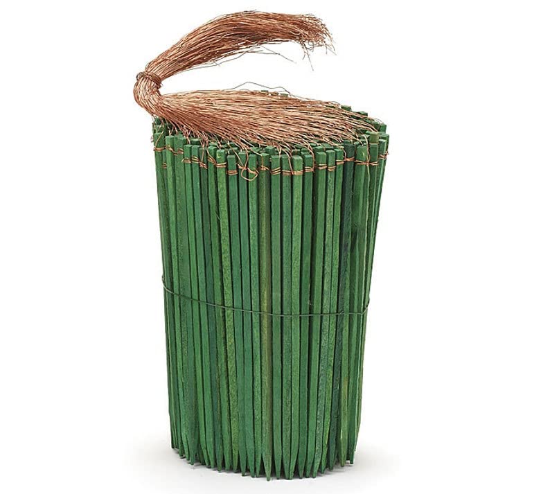 50ct qET 6" Green Wooden Wired Picks Florist Wood Stakes Floral Bows Crafts Supplies