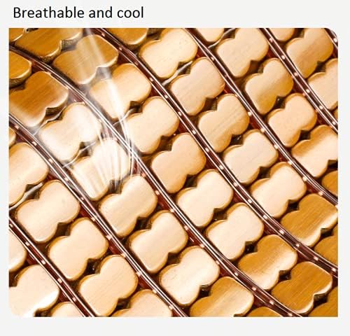 Miniatura 5 de Maricome 2 cojines de asiento de bambú para silla de verano, cojín de asiento de coche, transpirable, antideslizante, tamaño 17.7 x 17.7 in