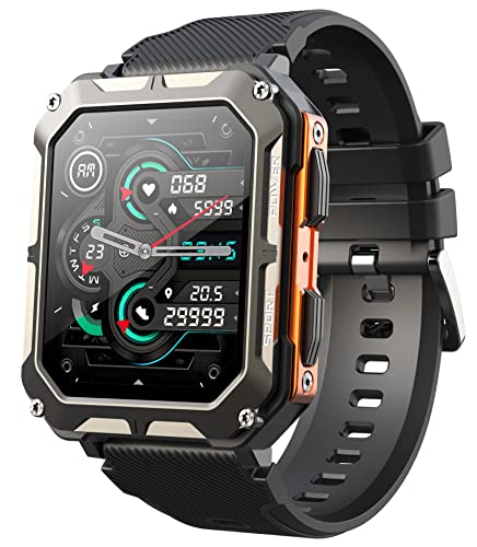 Smart Watch for Android Phones iOS compatible with Blood Pressure Monitor Blood Oxygen sensor hr Bluetooth Call 1.83HD display Step Counter Sleep Monitor SNS/SMS Message Reminder Waterproof Watch