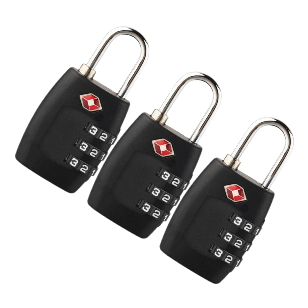 HOMSFOU 4 Set Di Lucchetti Per Bagagli Dal Design Moderno Con Combinazione Di 3 Lucchetti Facili Da Usare 3 Pezzi * 4