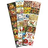 ukrainisches-kunsthandwerk Schrumpffolie. Ostereier Folie. NUR Blumen - Motive für 28 Eier. Ostern. dekofolie. (6,16,17,28)