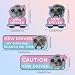 CNhoqc New Student Driver Magnet - 4 Pcs Shivering Hamster Please Be Patient New Student Driver Automotive Car Magnet Reflective Safety Warning Attention Sign Reusable Removable Novice Bumper Sticker