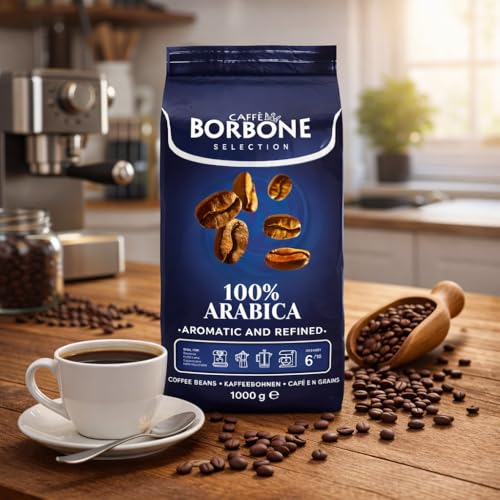 Image of Caffe Borbone 100% Arabica Whole Bean Coffee, Arabica Coffee Beans, Medium Roast, 2.2 lb Bag (Pack of 1)