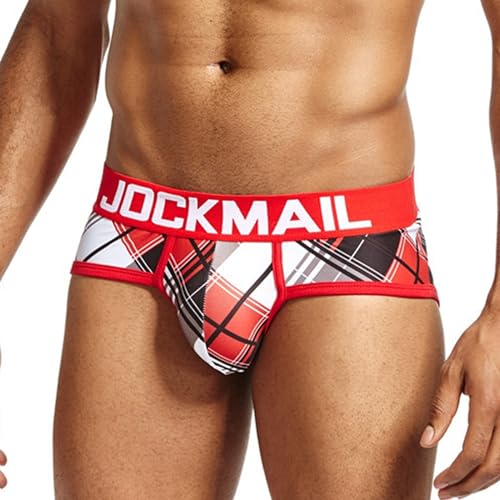 JOCKMAIL Men's Underwear Briefs Playful Printed briefs Ice Silk Sexy Low Waist Underwear