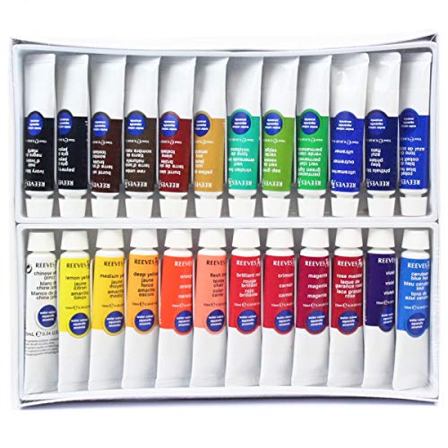 Reeves 24-Pack Water Color Paint Set, 10ml (8494252) Assorted color.