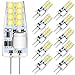 AGOTD Lampadina LED G4, 3W Equivalente a 30W Lampada Alogena, Bianco Freddo 6000K 260LM, AC/DC 12V Non-Dimmerabile 360 Grado, 10 Pezzi