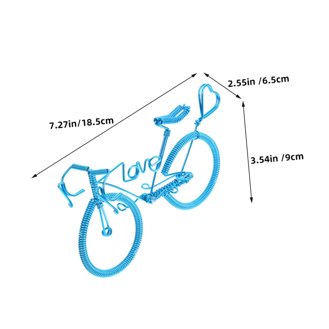 ULDIGI Retro Bike Model Ornament Love Heart Bicycle Model Vintage Style Bike Adornment Craft Artwork