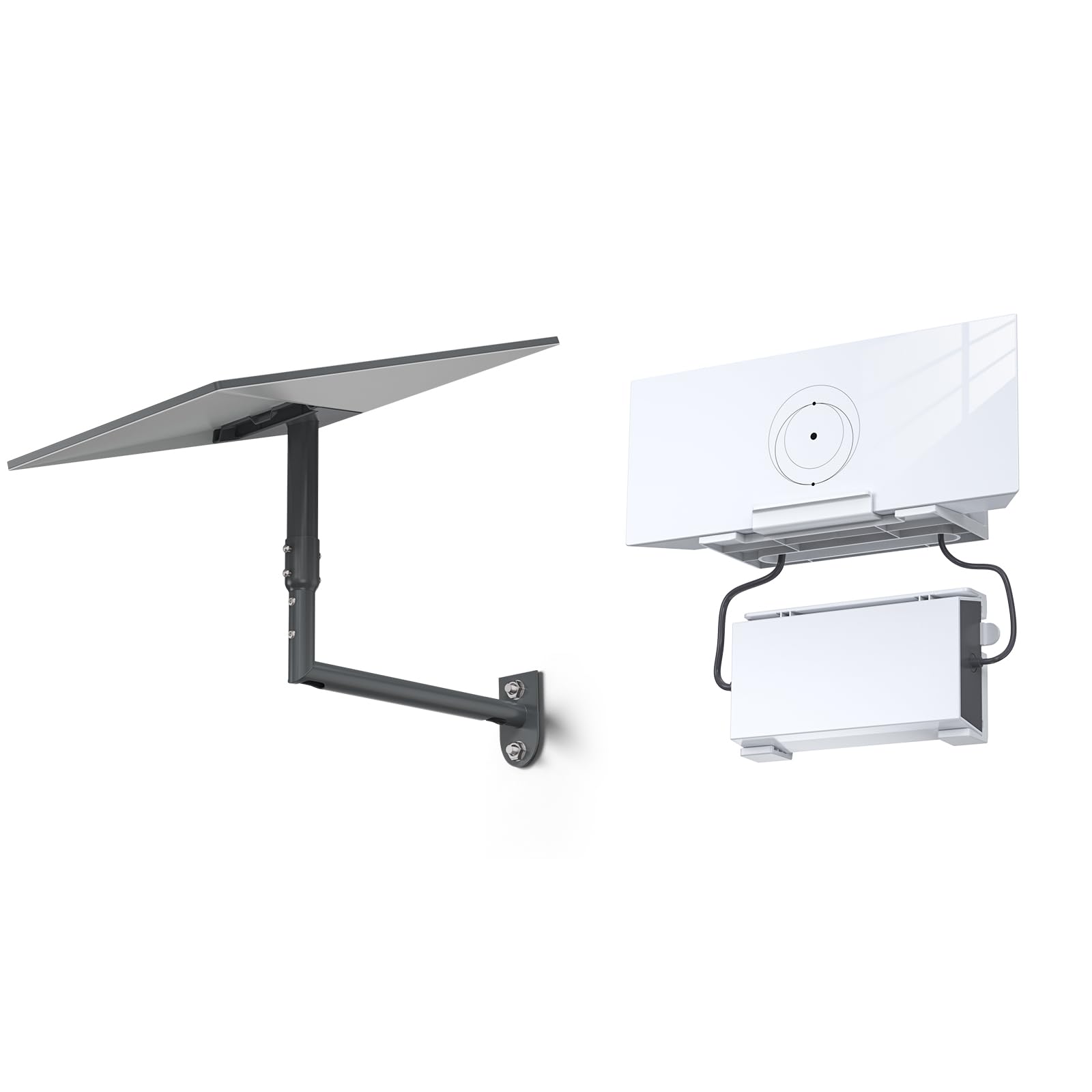 XLTTYWL Support Starlink Gen 3, Support Mural Starlink V3 Réglable à 360°, Kit de Montage sur Mât Starlink Gen3 avec Adaptateur de Tube Starlink Gen 3 et Support de Routeur