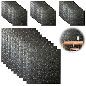 Qzqufj Panneau Ziegeloptik 3D-Wandpaneele 40 Stück