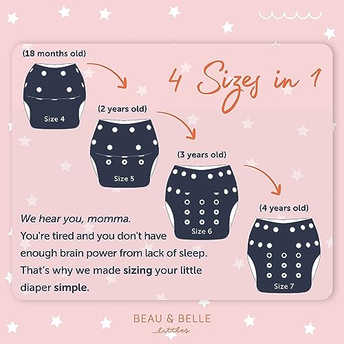 Large Nageuret Reusable Swim Diaper — Adjustable & Stylish Reusable Diapers — Swim Diapers for Toddlers — Sizes 4-6 (30-45lbs) (Narwhal)3