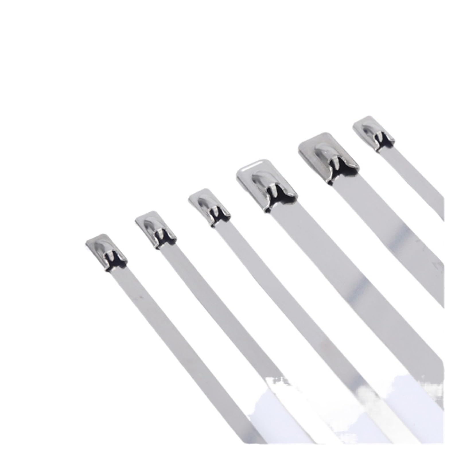 Metalowe opaski zaciskowe Opaski zaciskowe ze stali nierdzewnej S304, samozaciskowe, 4,6 mm, 50 szt., długość 150-1000 mm(4.6x1000mm)