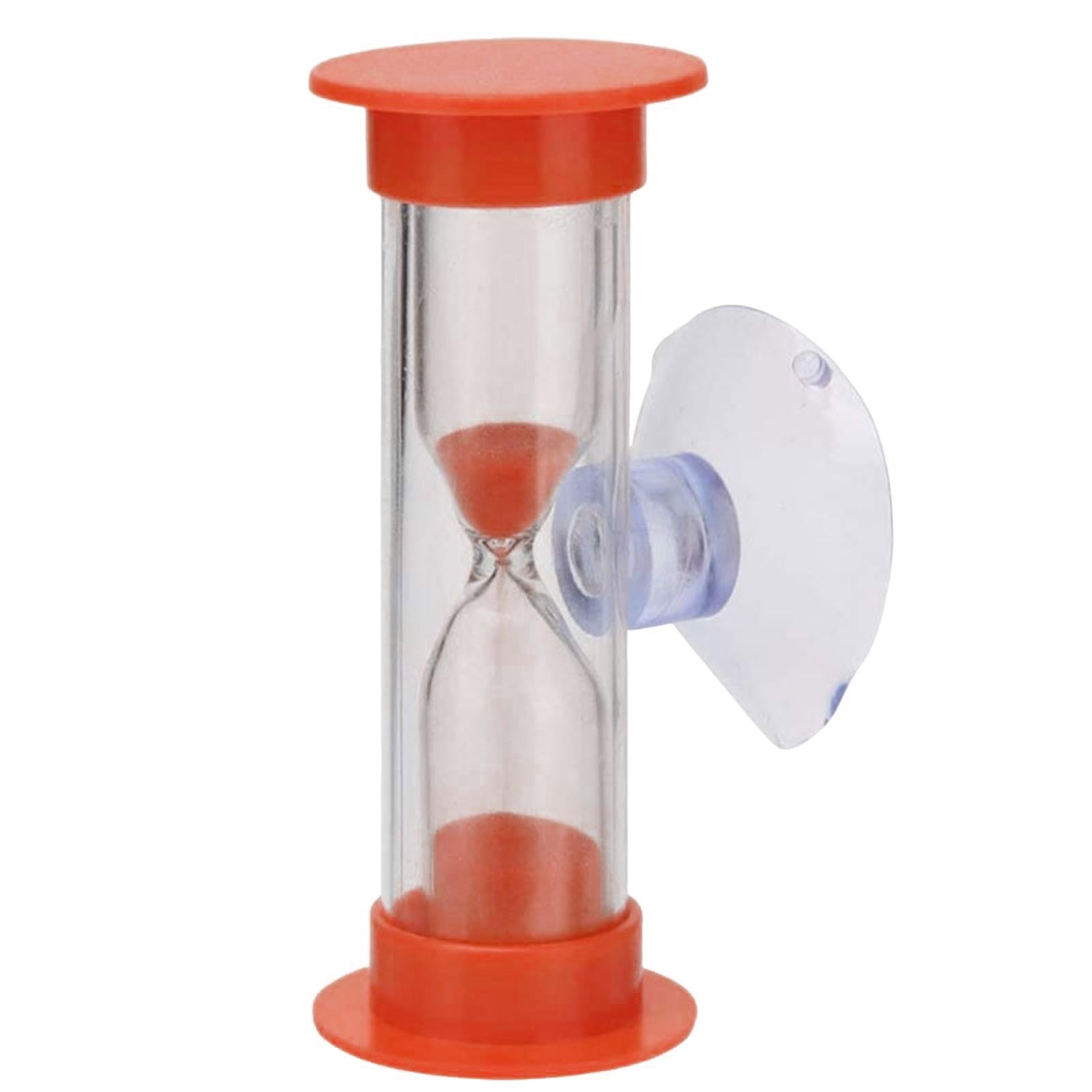 Yokawe Hourglass Sand Timer 2-Minute with Suction Cup, Unbreakable Plastic Sand Clock for Toothbrushing, Cooking, Games, Classroom Orange