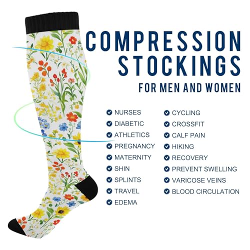 Image of JUNZAN Compression Socks Women Comfort Circulation Long Socks