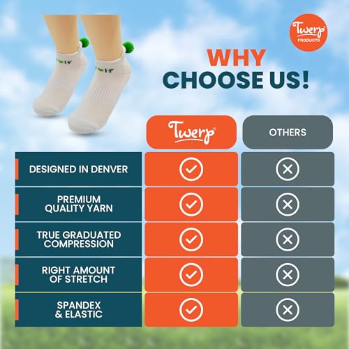 Twerp Golf Socks for Women - Athletic Golf Socks with Pom Pom Balls - Ankle Socks for Golf4
