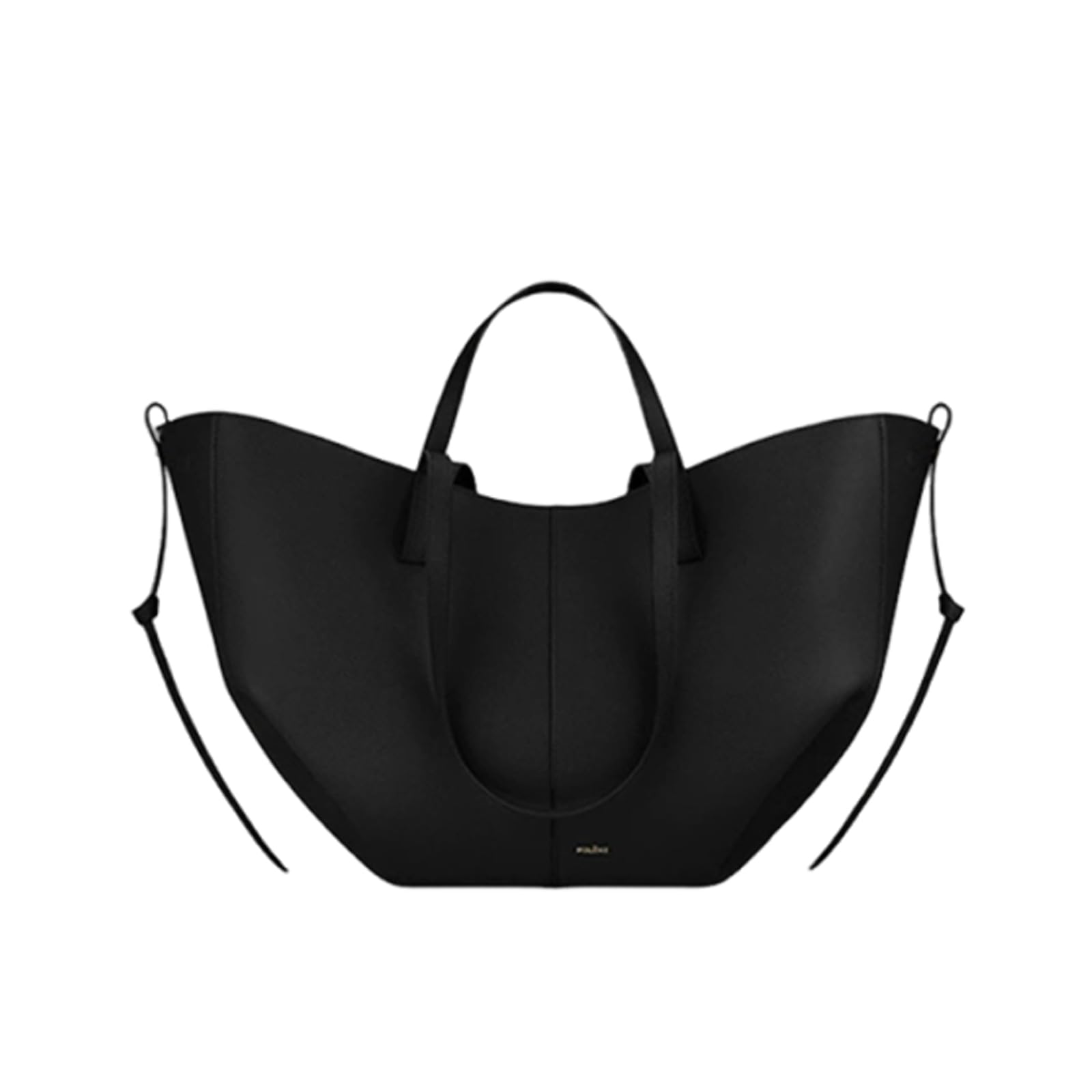 Sac à Main pour Femme Sac Seau en Forme de Croissant de Style PU Cuir Sac Portés Épaule Grande Sacs Cabas Hobo Sac Fourre Tout 2pcs pour Travail Achats Voyage Noir L