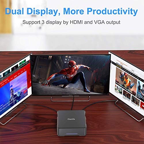 Mini PC, Intel Celeron J3455 Processor(up to 2.3GHz) Windows 10(64-bit) Mini Desktop Computer with HDMI/VGA Port,4GB DDR3/64GB eMMC,Gigabit Ethernet,Dual Band Wi-Fi,Bluetooth 4.2,4K HD