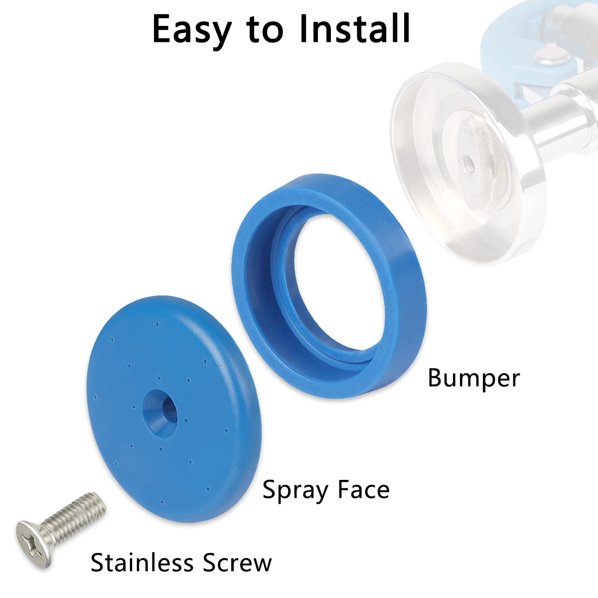 Pre-Rinse Sprayer Valve Repair Kit – Fits Commercial Kitchen Sink Sprayers (1.42 GPM, 2.08 Inch Diameter)