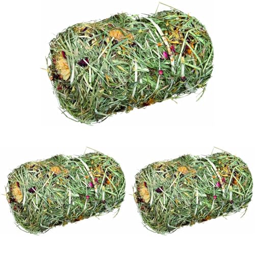 Trixie Heuballen mit Blütenmix, o 10 x 18 cm, 200 g, 3er Pack