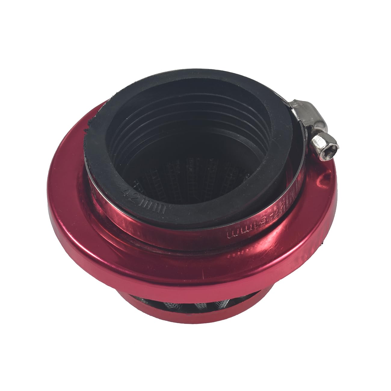 Filtro dell'aria Stack Carburatore per 2 tempi da 47 cc e 49 cc, per mini ATV, quad, moto da cross, tasca per bici da cross (rosso)